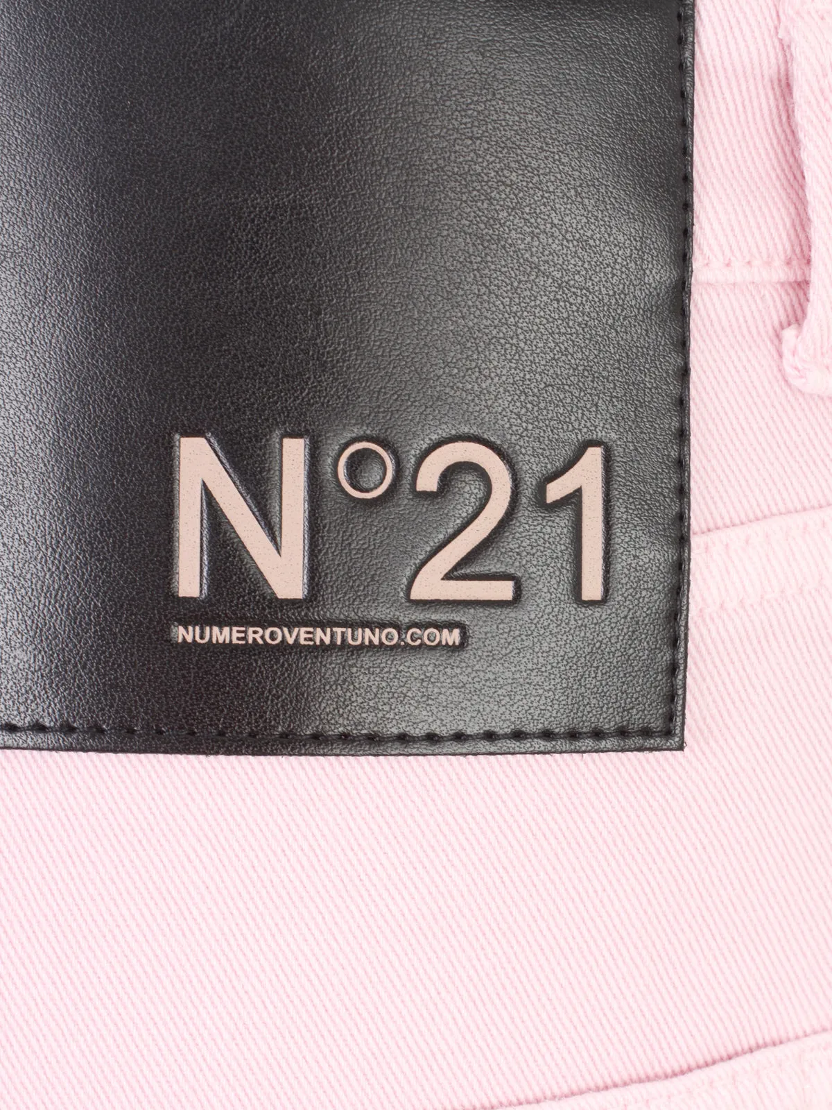 N21 Logo Patch Cropped Jeans