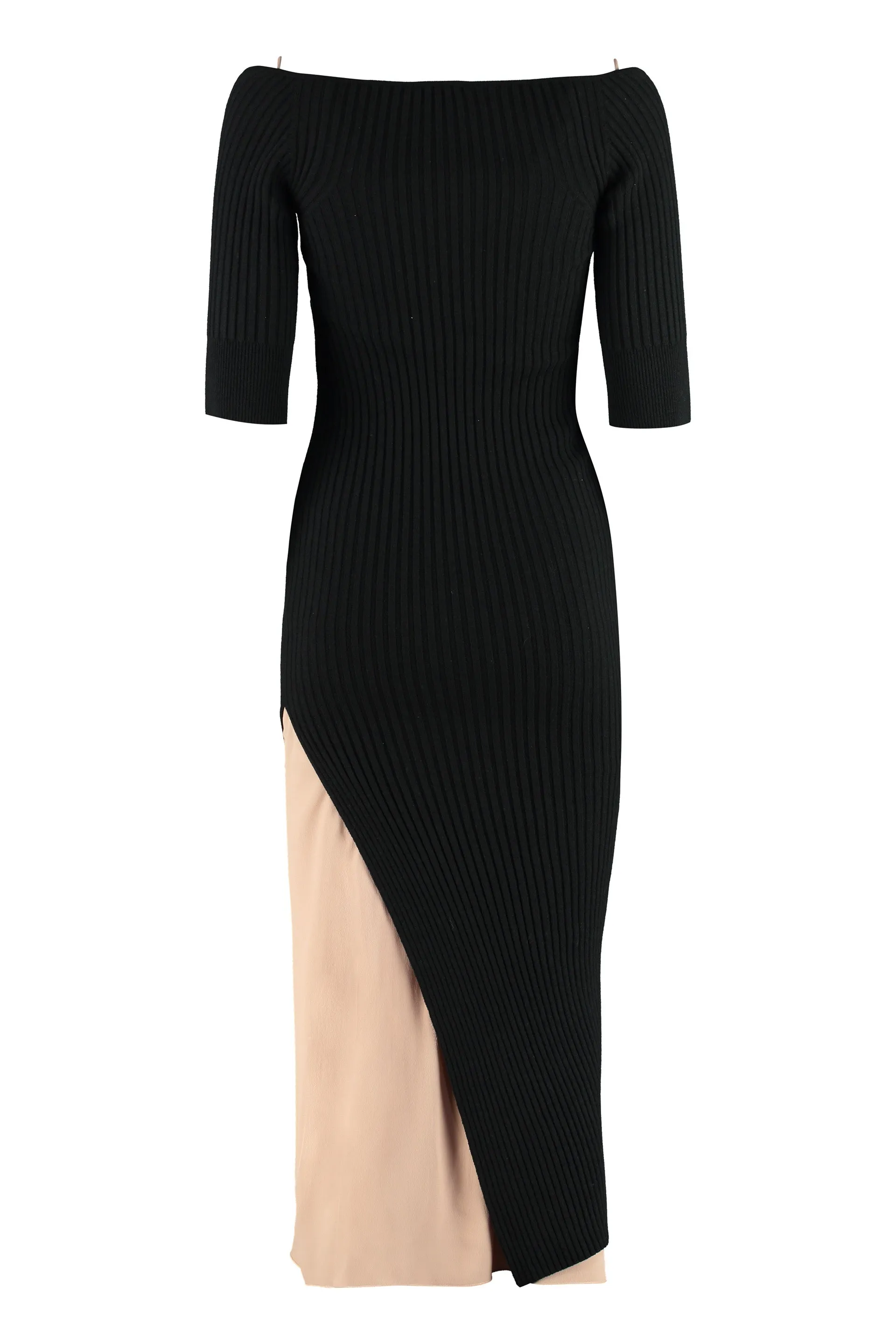 N21 Ribbed Knit Midi Dress