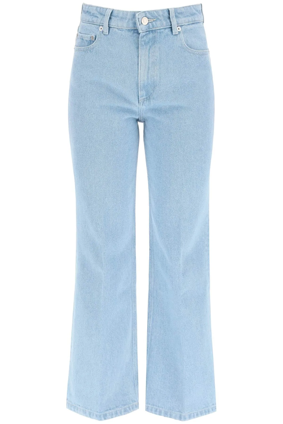 Nanushka Zoey Kick Flare Logo Patch Jeans
