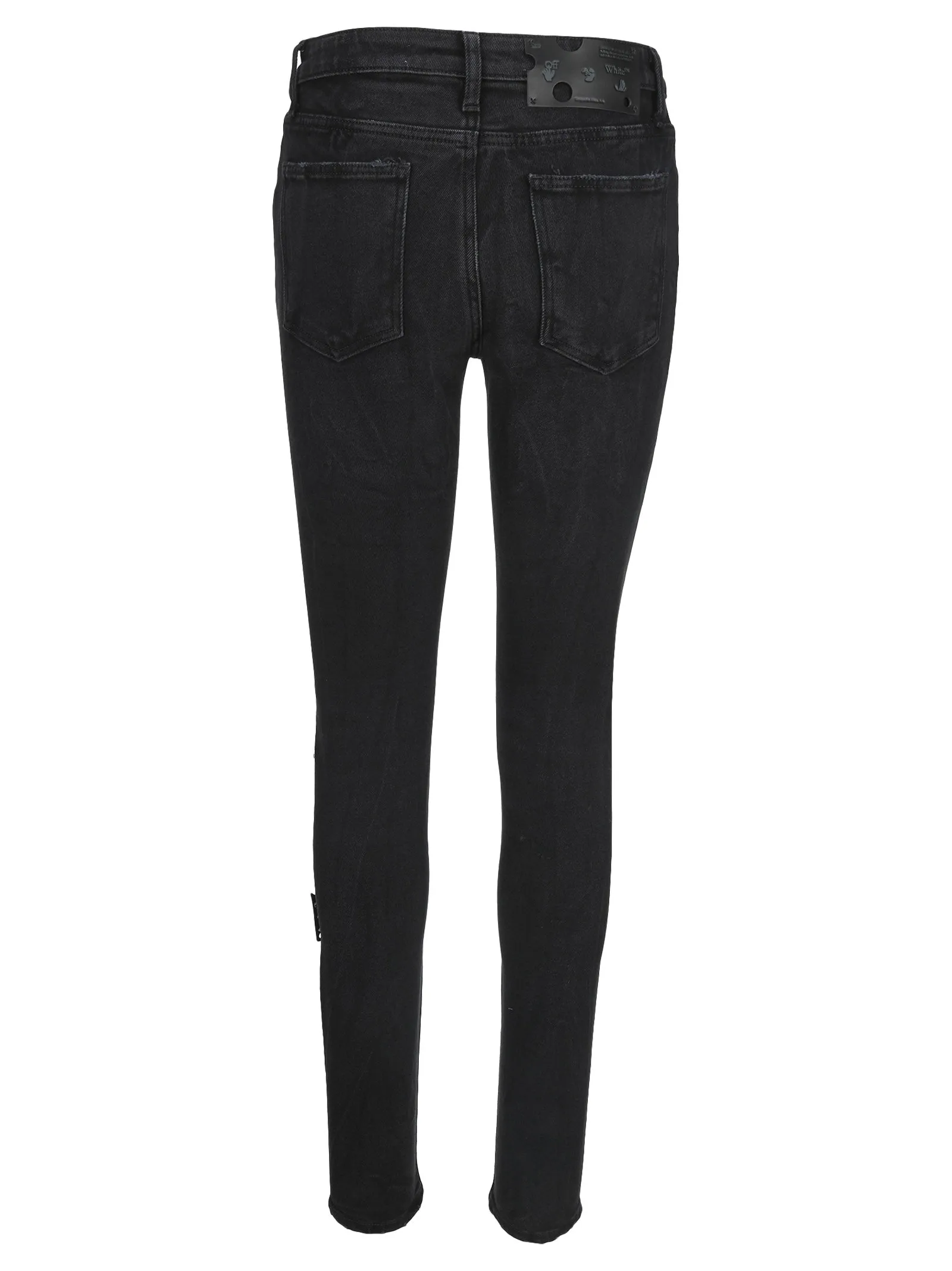 Off-White Quote Print Skinny-Fit Jeans