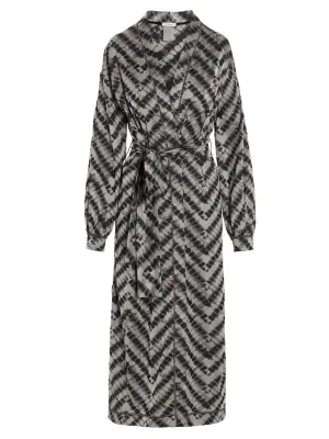 Osree Chevron Knit Tied Waist Coat