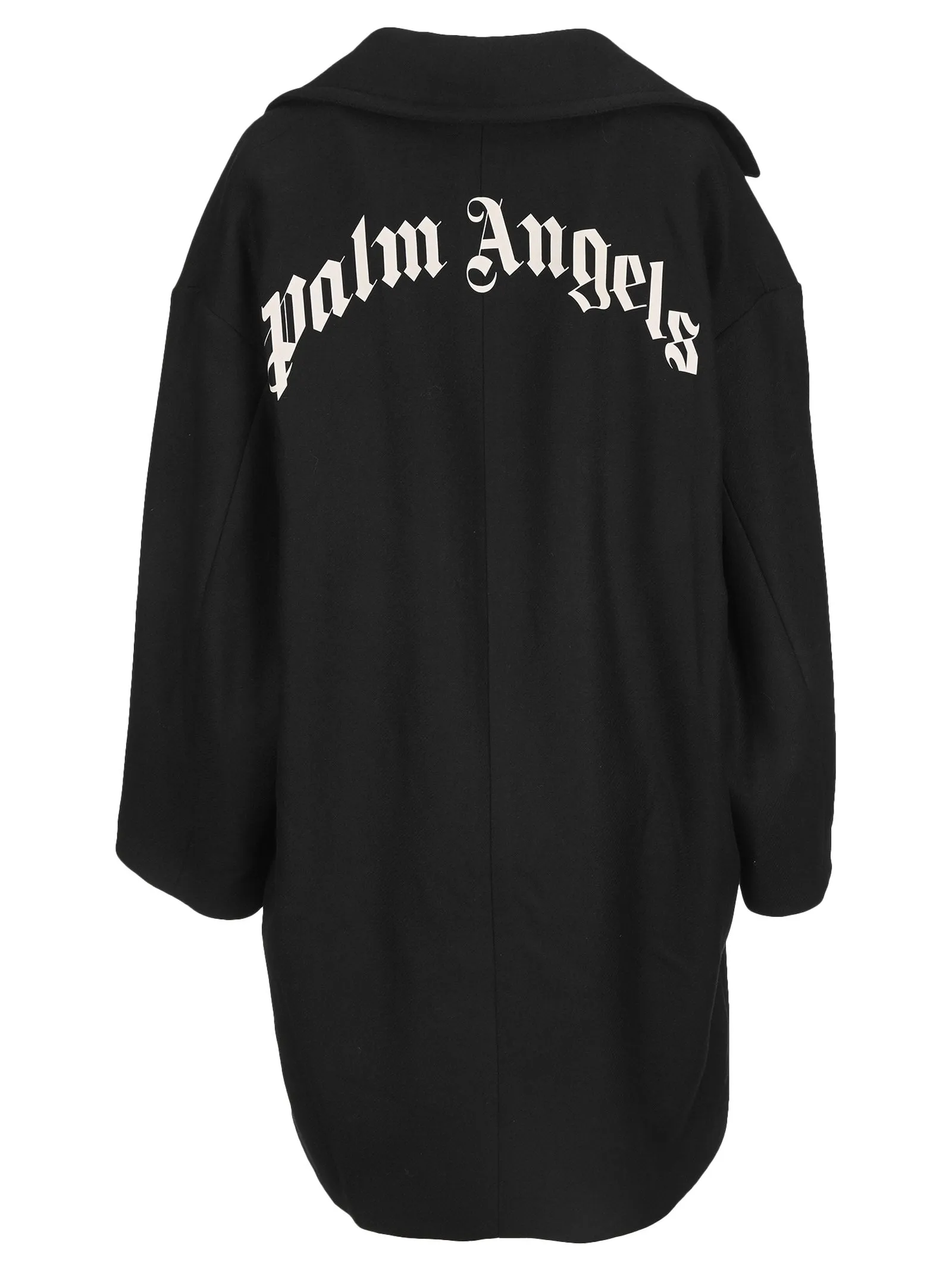 Palm Angels Back Logo Printed Coat