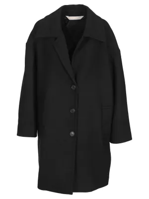 Palm Angels Back Logo Printed Coat