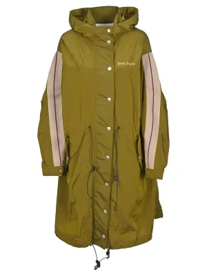 Palm Angels Logo Print Hooded Coat