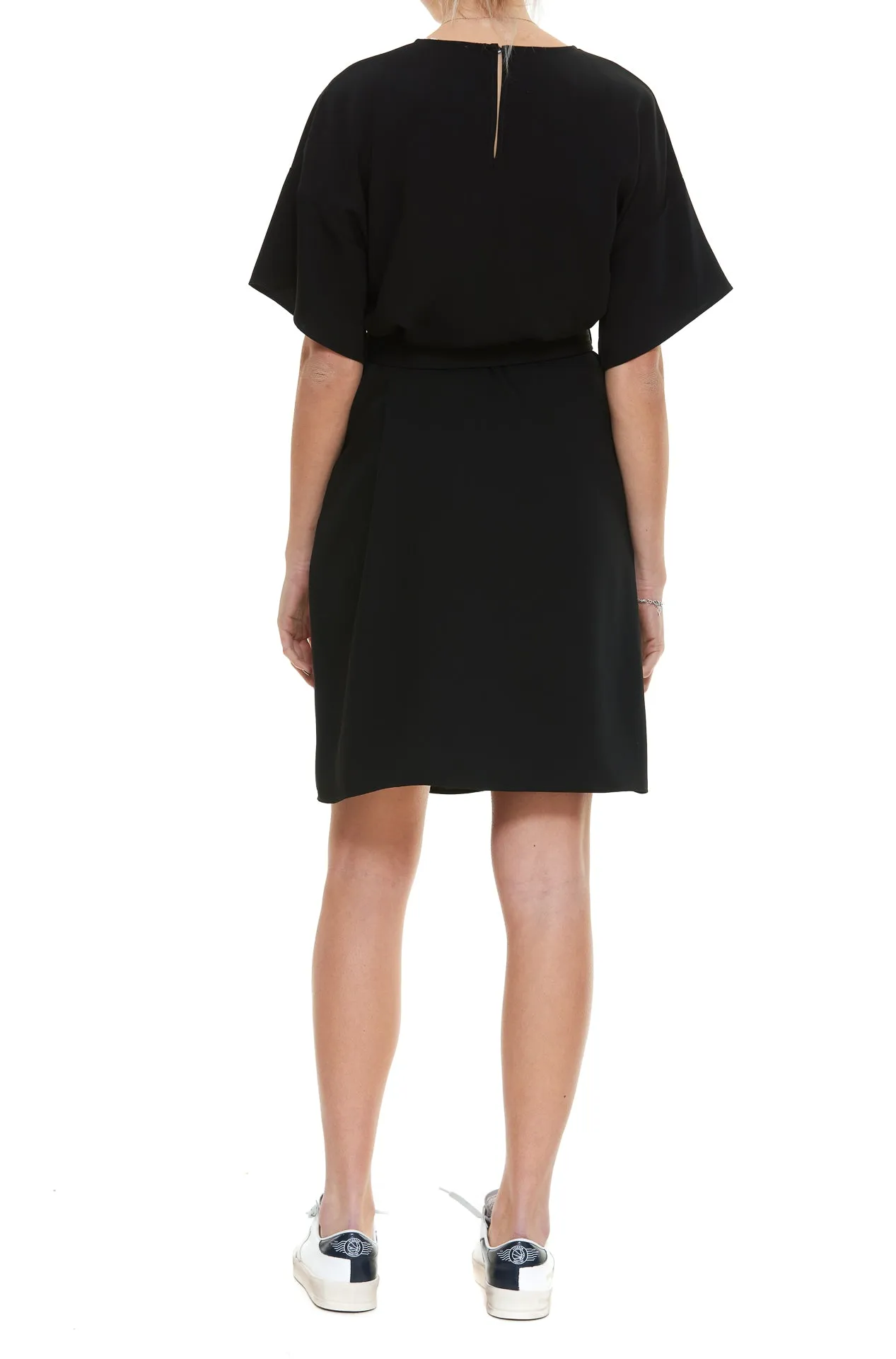 P.A.R.O.S.H. Belted Waisted Crewneck Dress