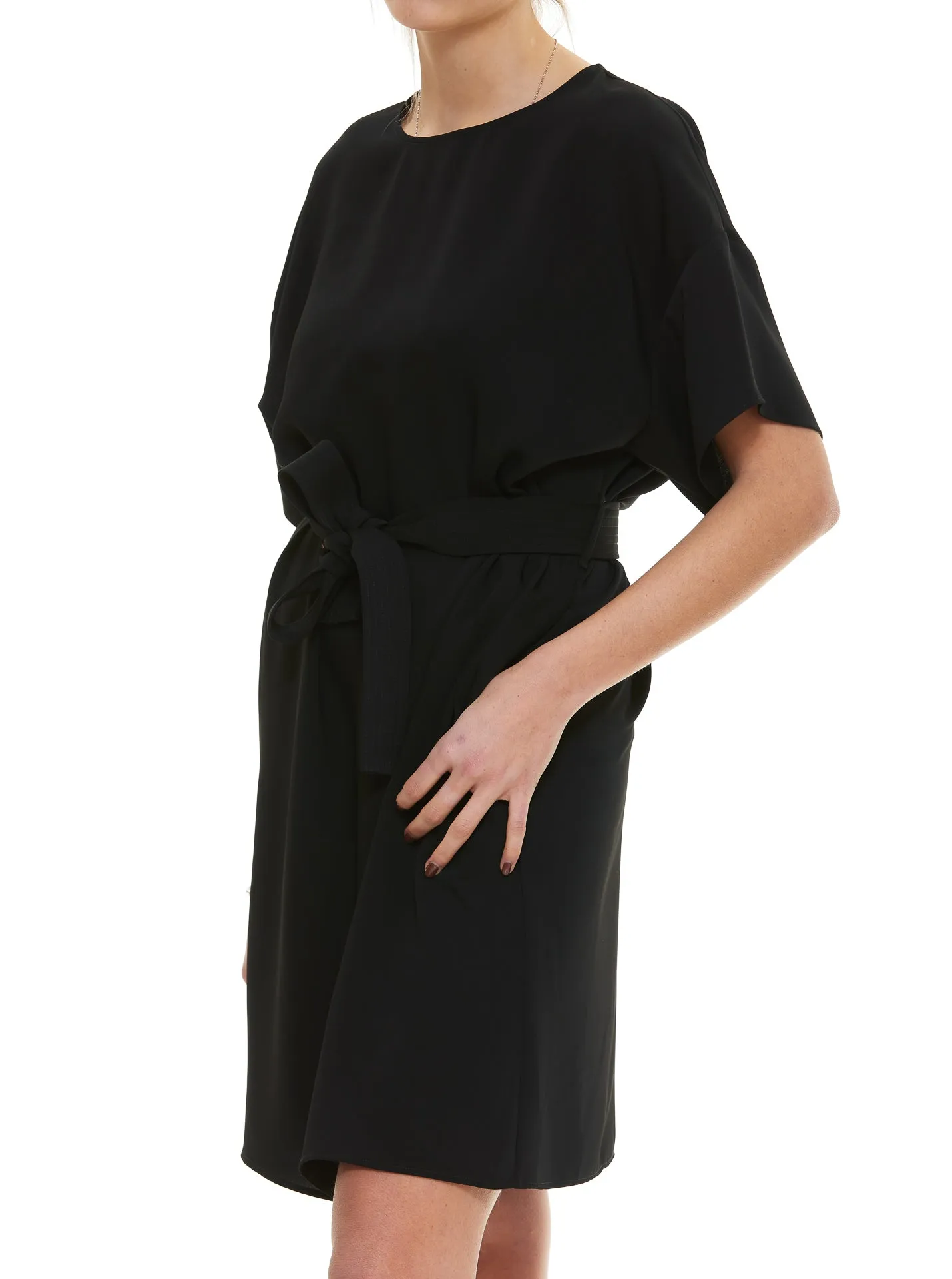 P.A.R.O.S.H. Belted Waisted Crewneck Dress