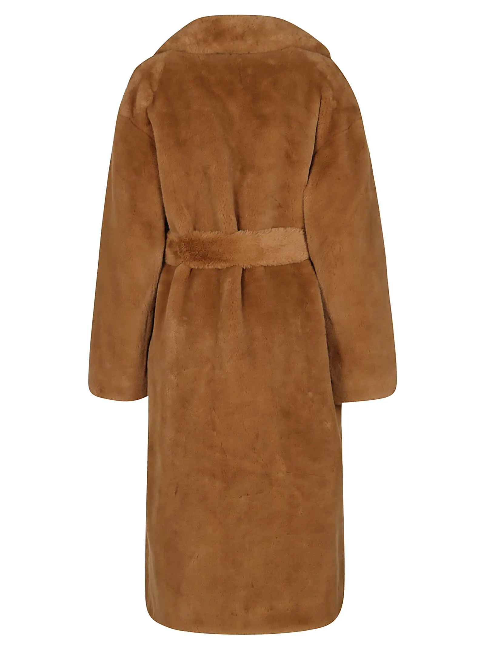 P.A.R.O.S.H. Photo Faux-Fur Belted Coat