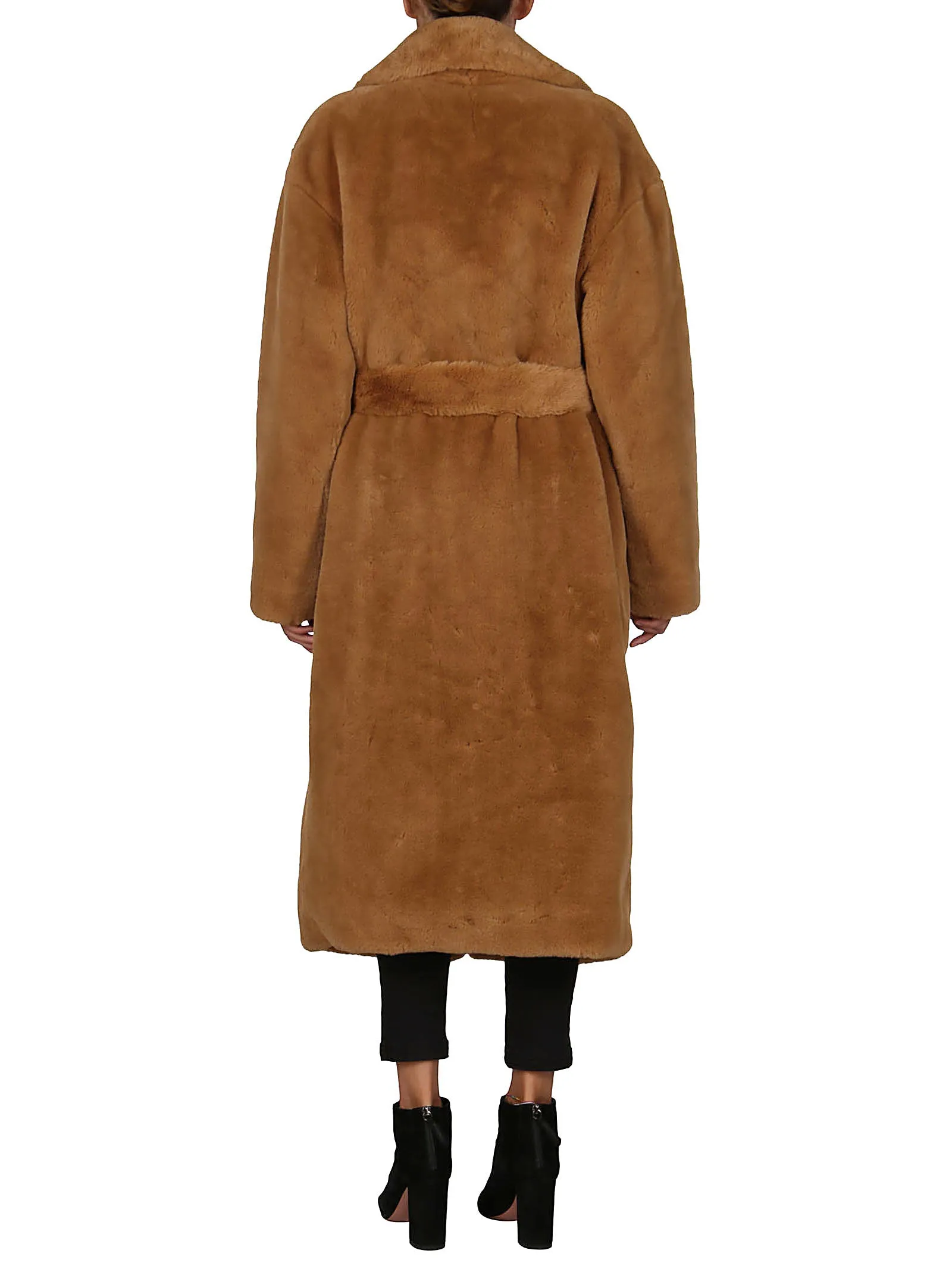 P.A.R.O.S.H. Photo Faux-Fur Belted Coat