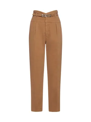 Pinko Ariel Logo Plaque High-Rise Straight Leg Jeans