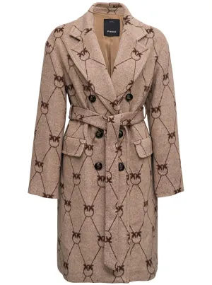 Pinko Dominican Double-Breasted Belted Coat