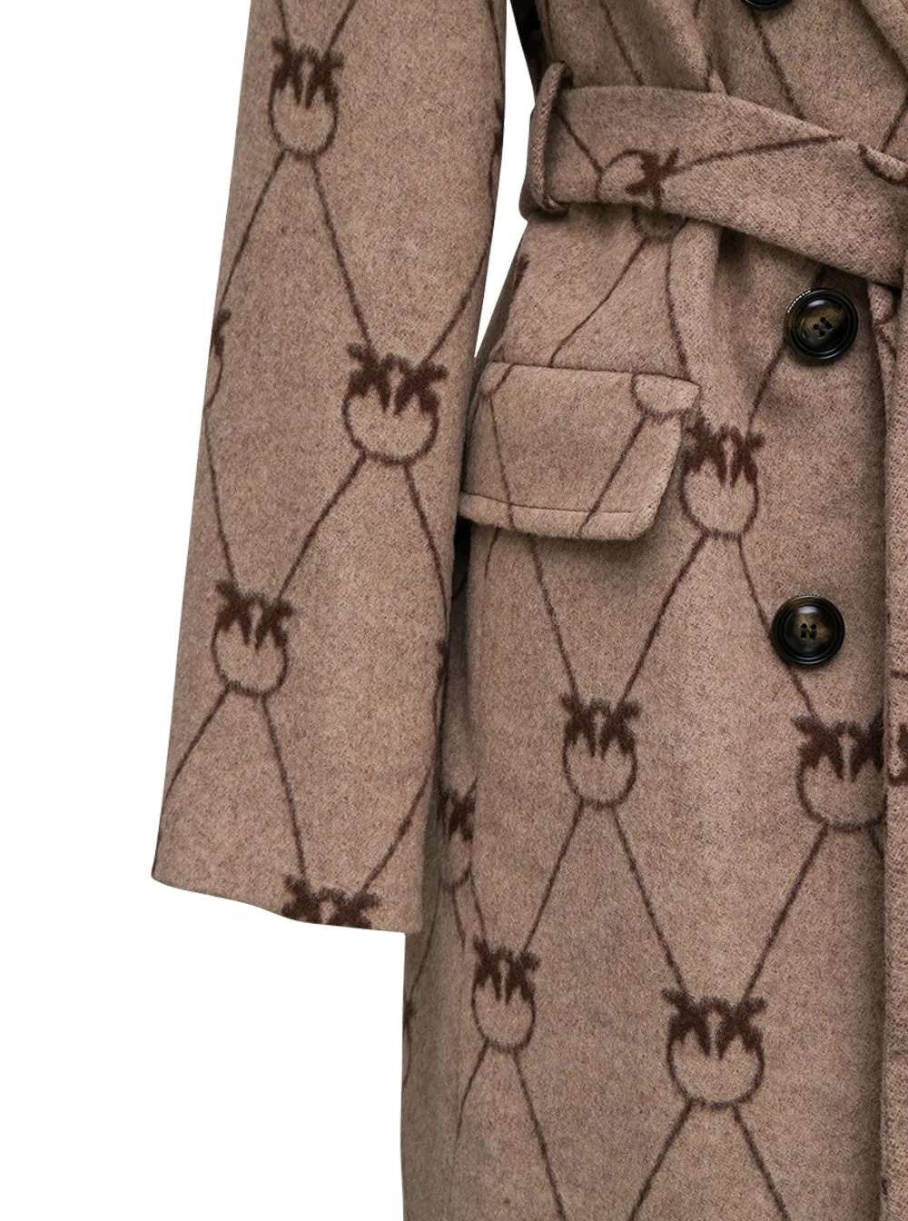 Pinko Dominican Double-Breasted Belted Coat