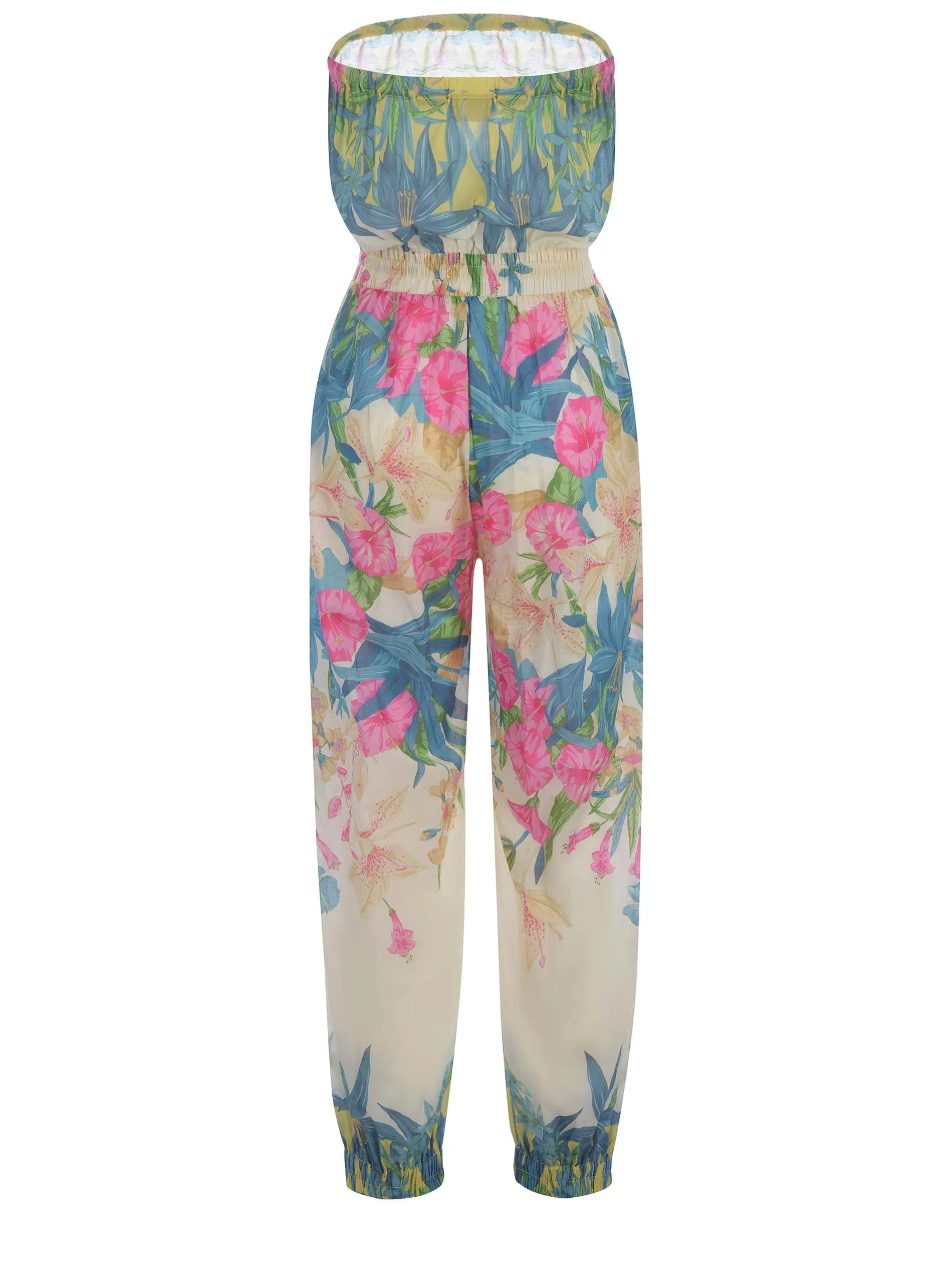 Pinko Floral Printed Drawstring Belted Jumpsuit