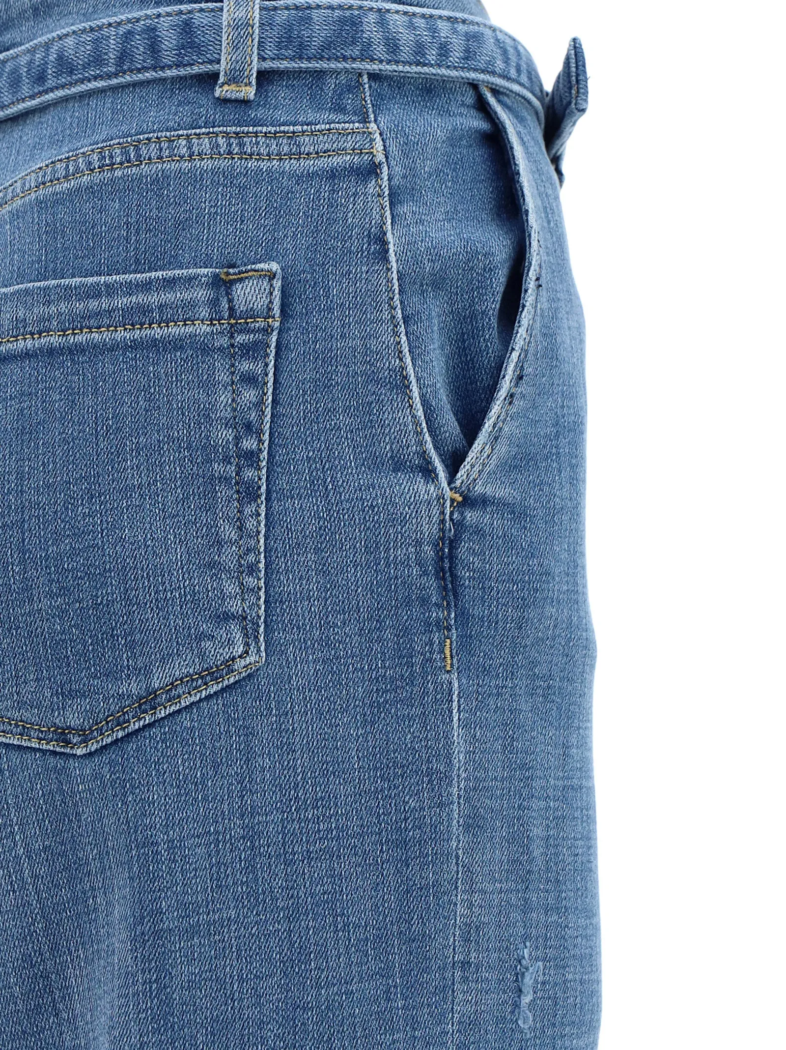 Pinko High Waist Flared Cropped Jeans