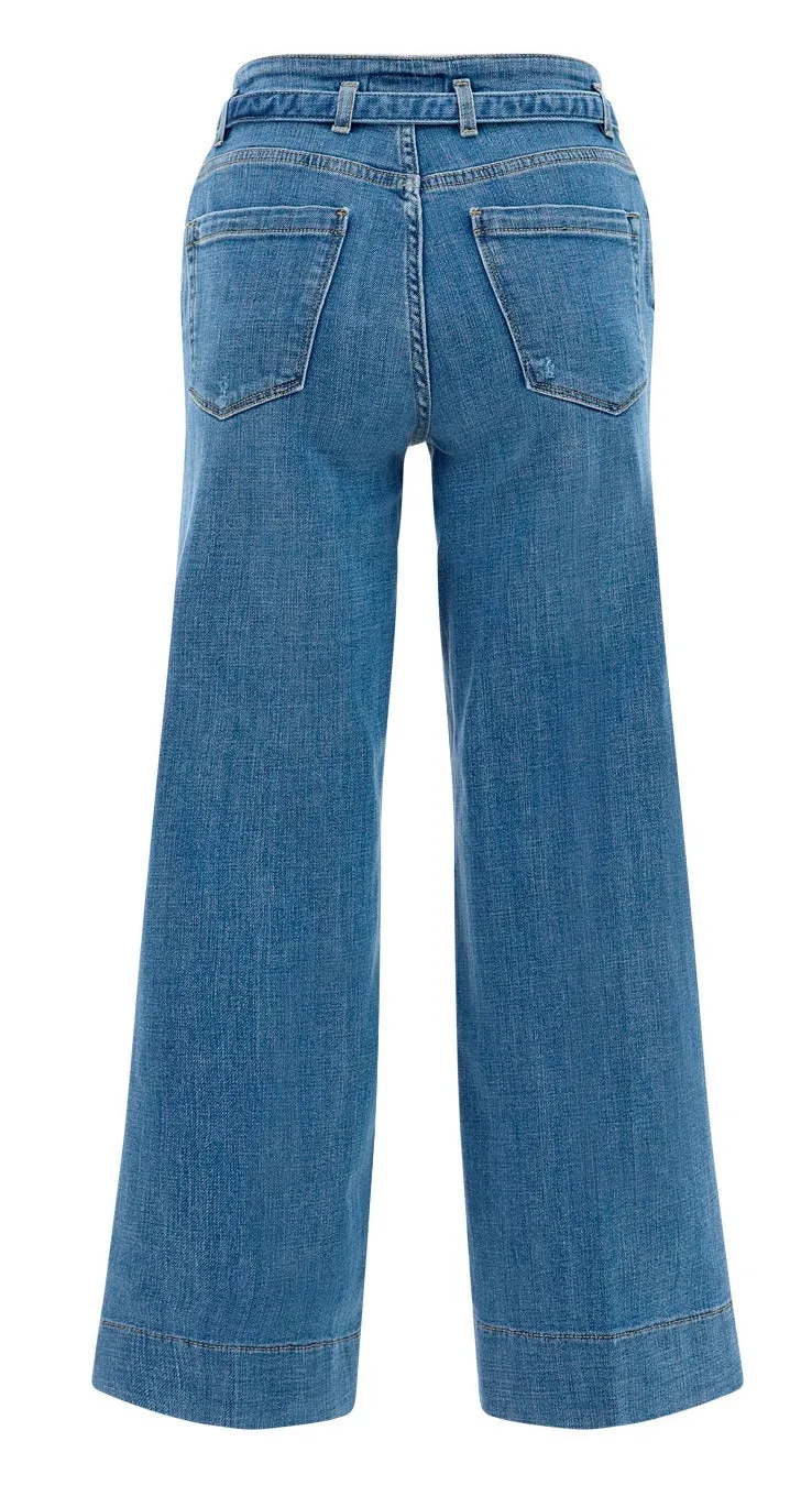 Pinko High Waist Flared Cropped Jeans