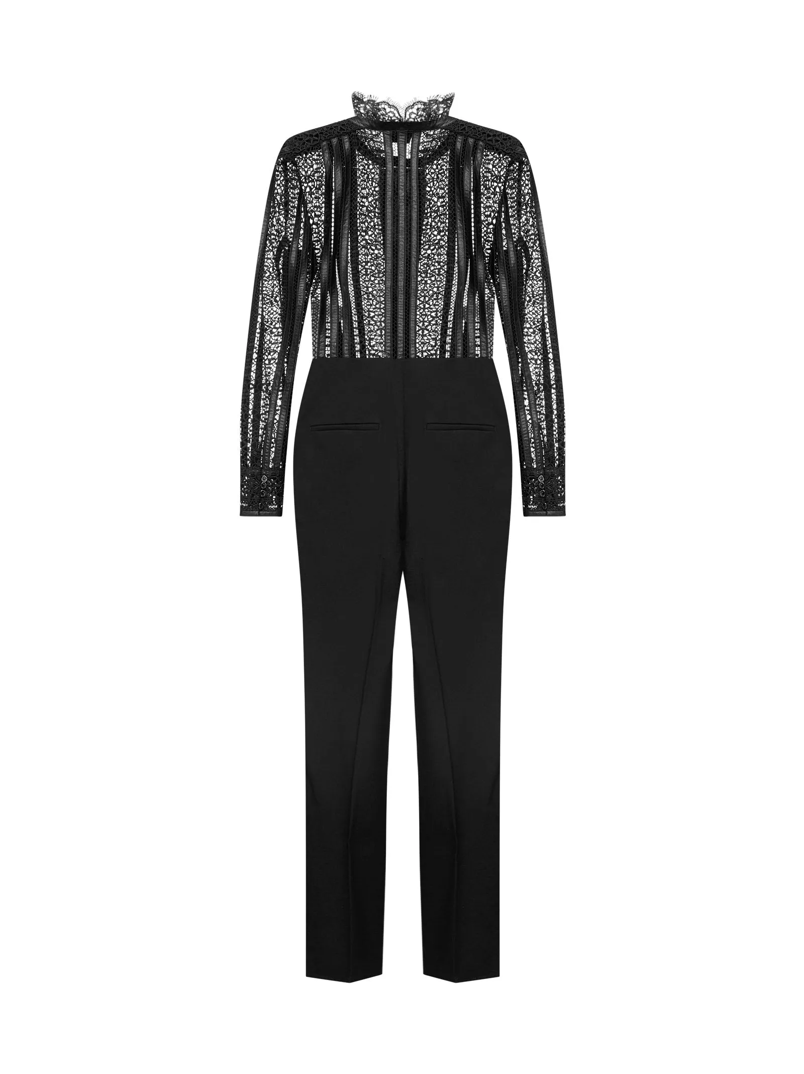 Pinko Lace Detailed Tailored Jumpsuit