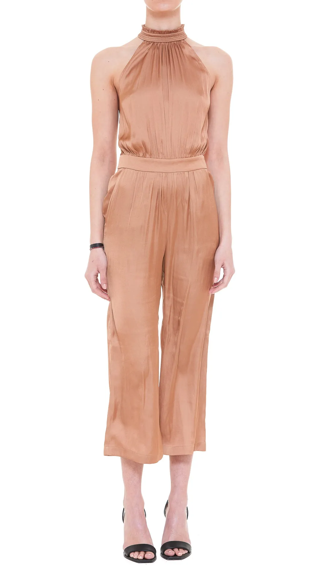 Pinko Laced Halterneck Sleeveless Jumpsuit