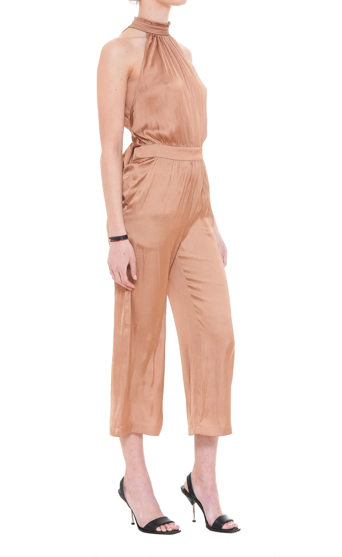 Pinko Laced Halterneck Sleeveless Jumpsuit