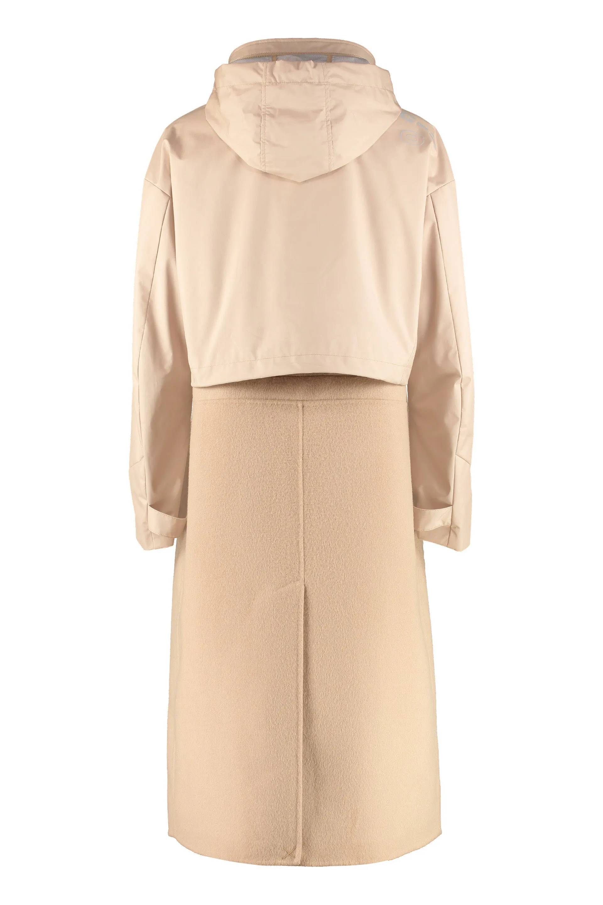 Pinko Layered Zip-Up Hooded Coat