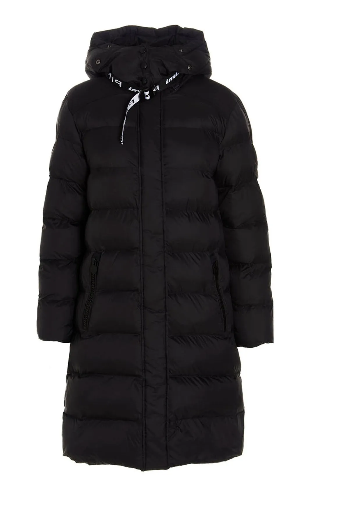 Pinko Logo Band Hooded Coat