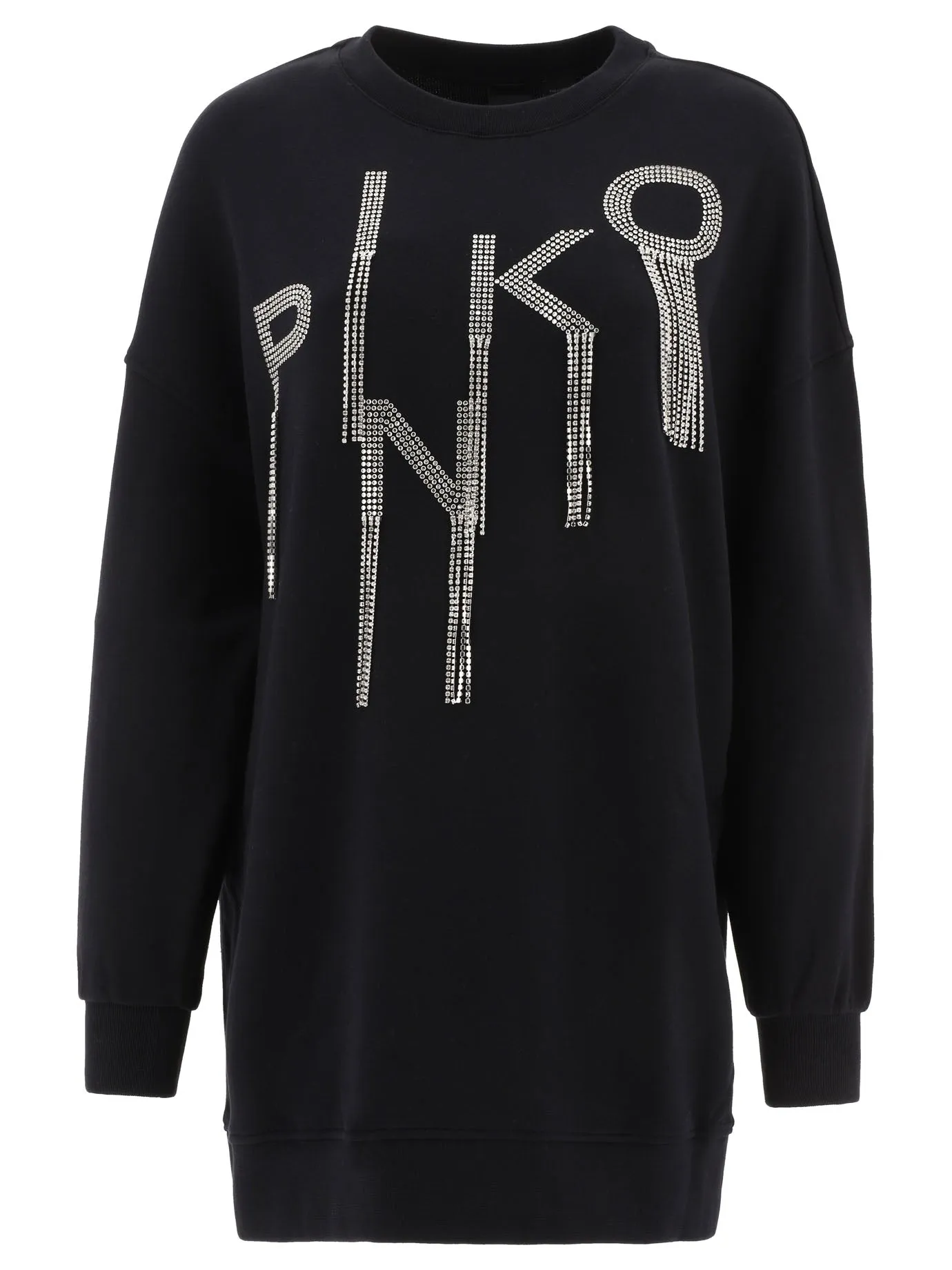 Pinko Logo Embellished Crewneck Dress