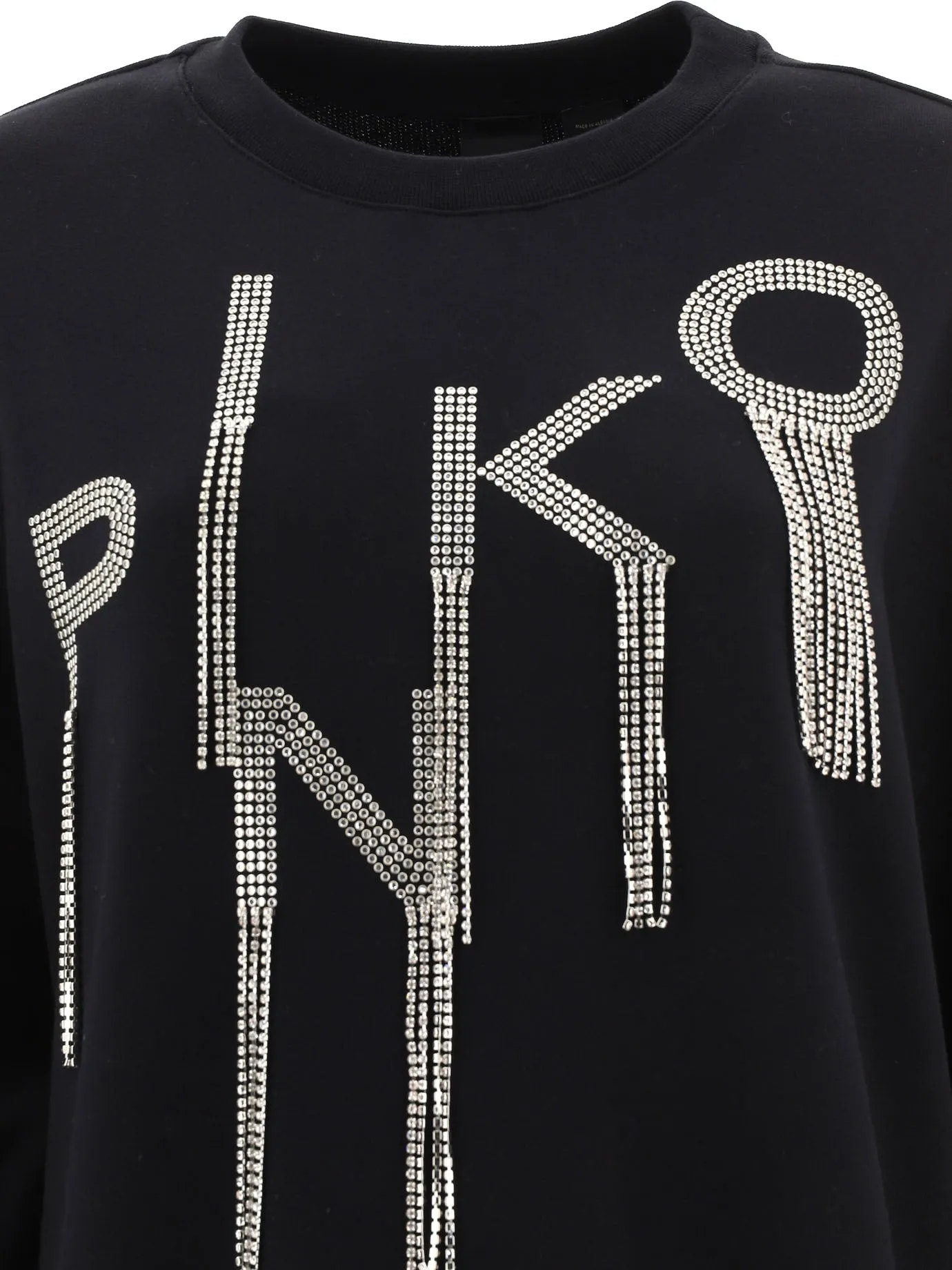 Pinko Logo Embellished Crewneck Dress