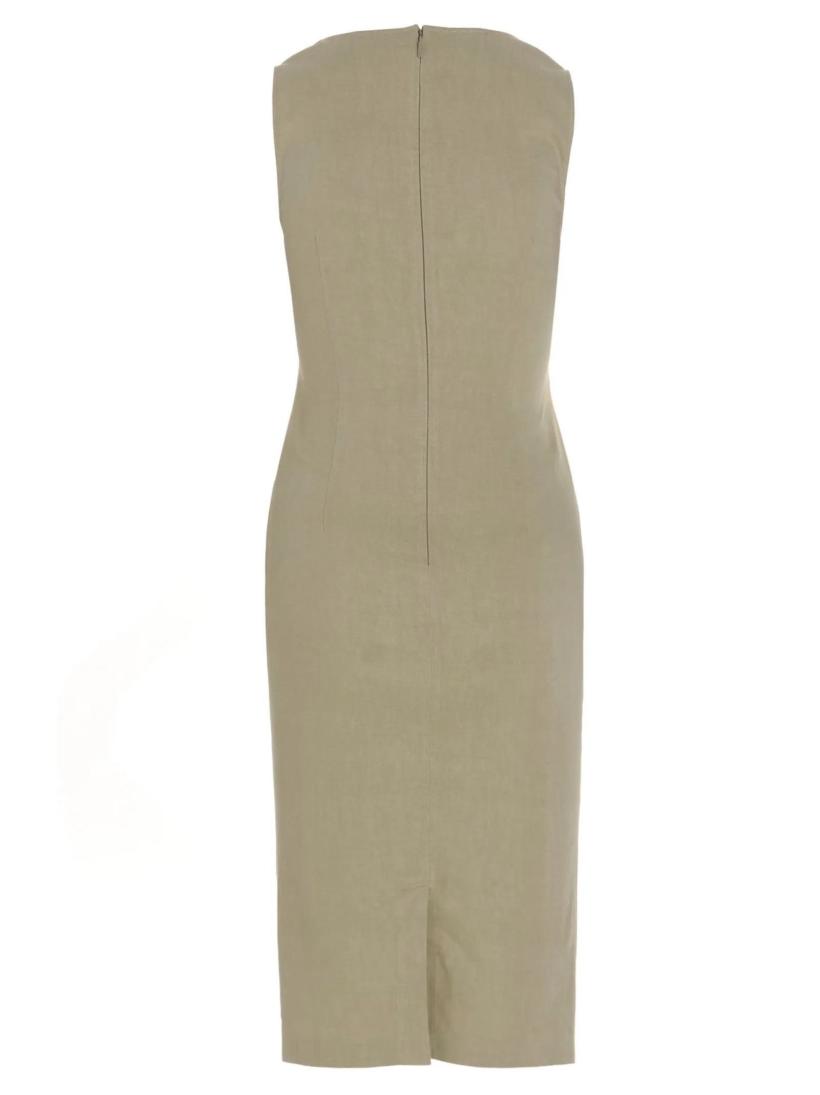 Pinko Ruched Detail Buttoned Dress