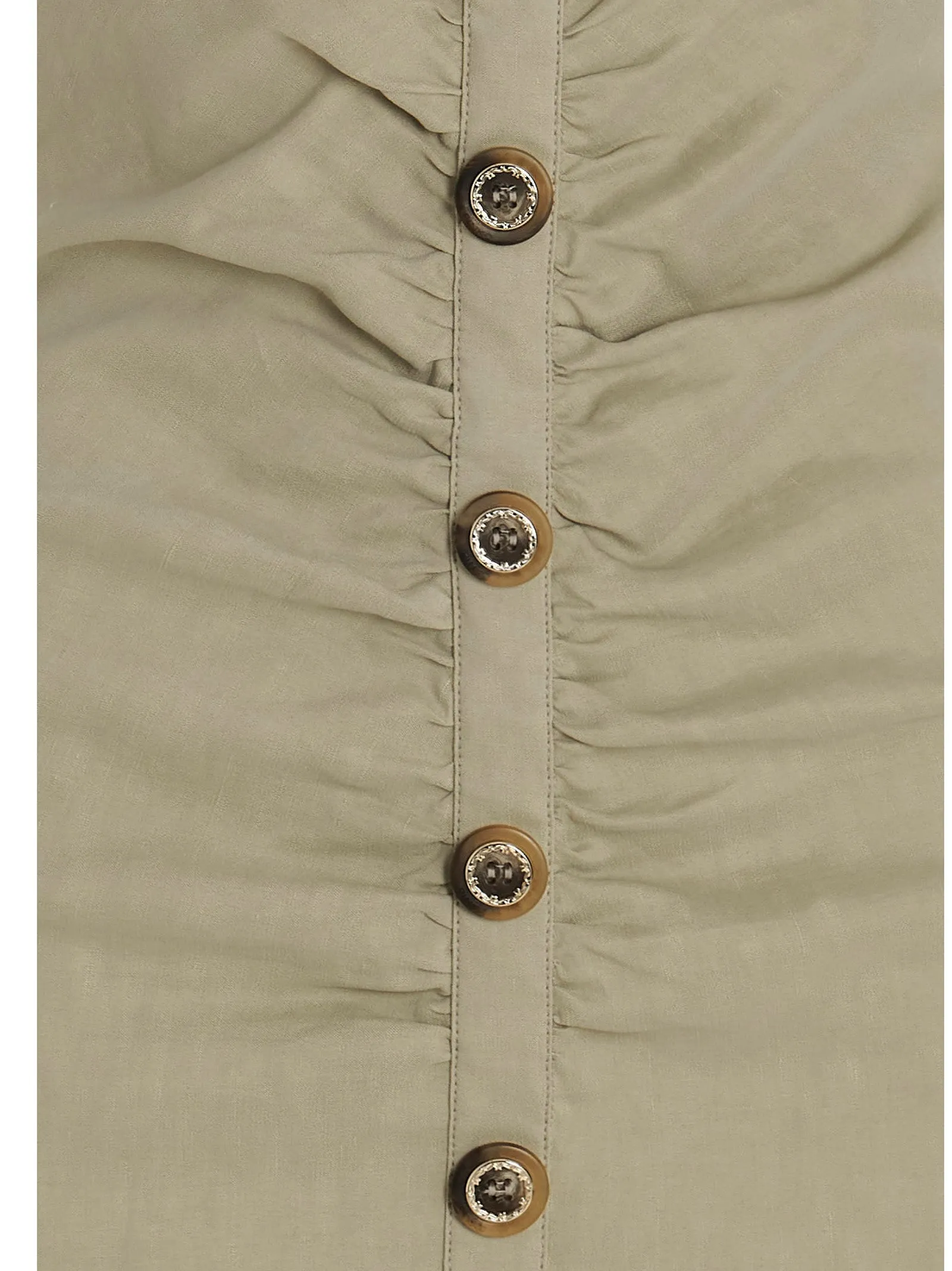 Pinko Ruched Detail Buttoned Dress