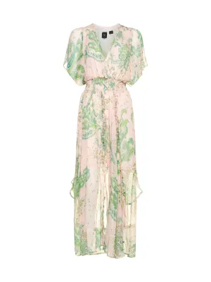 Pinko Ruched Waist Maxi Dress