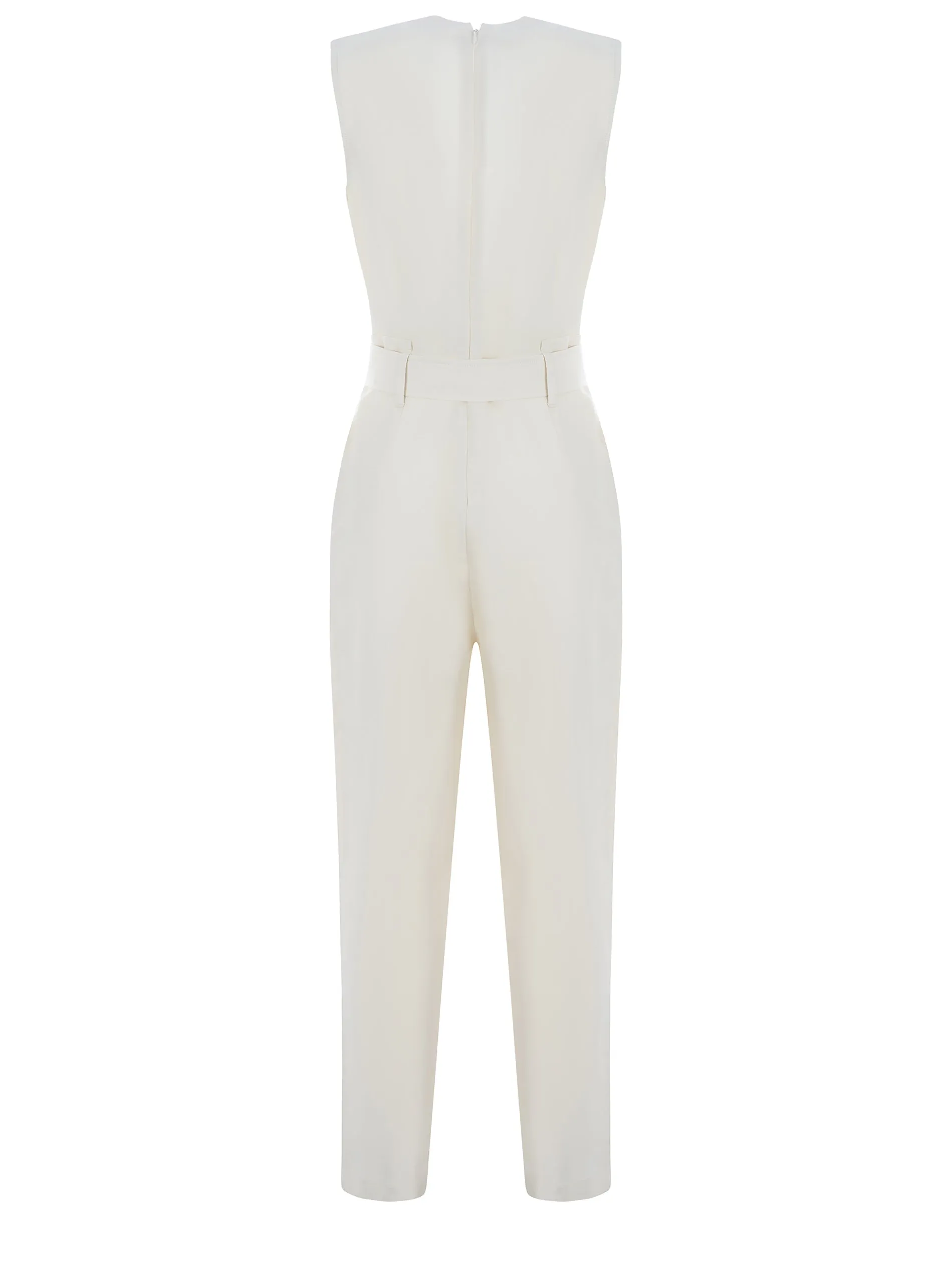 Pinko Sartorial Sleeveless Belted Jumpsuit