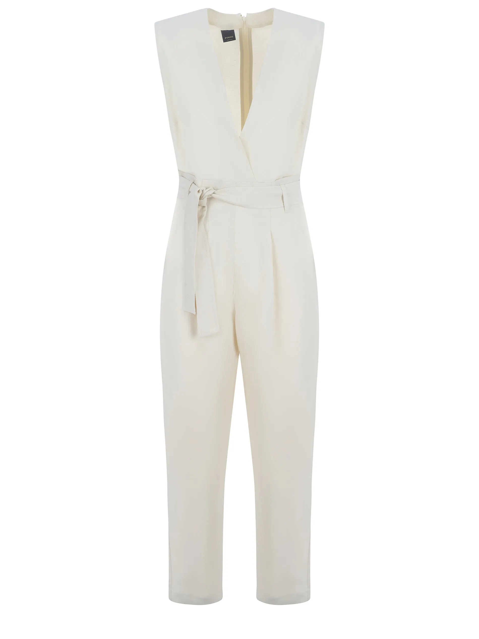 Pinko Sartorial Sleeveless Belted Jumpsuit