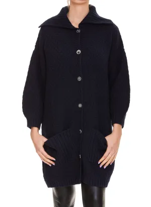 Pinko Single Breasted Knit Coat