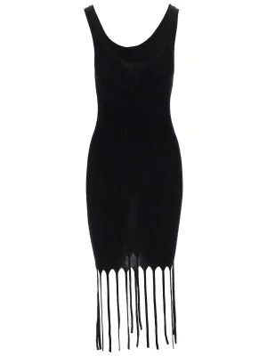 Pinko Sleeveless Fringed Mini Dress