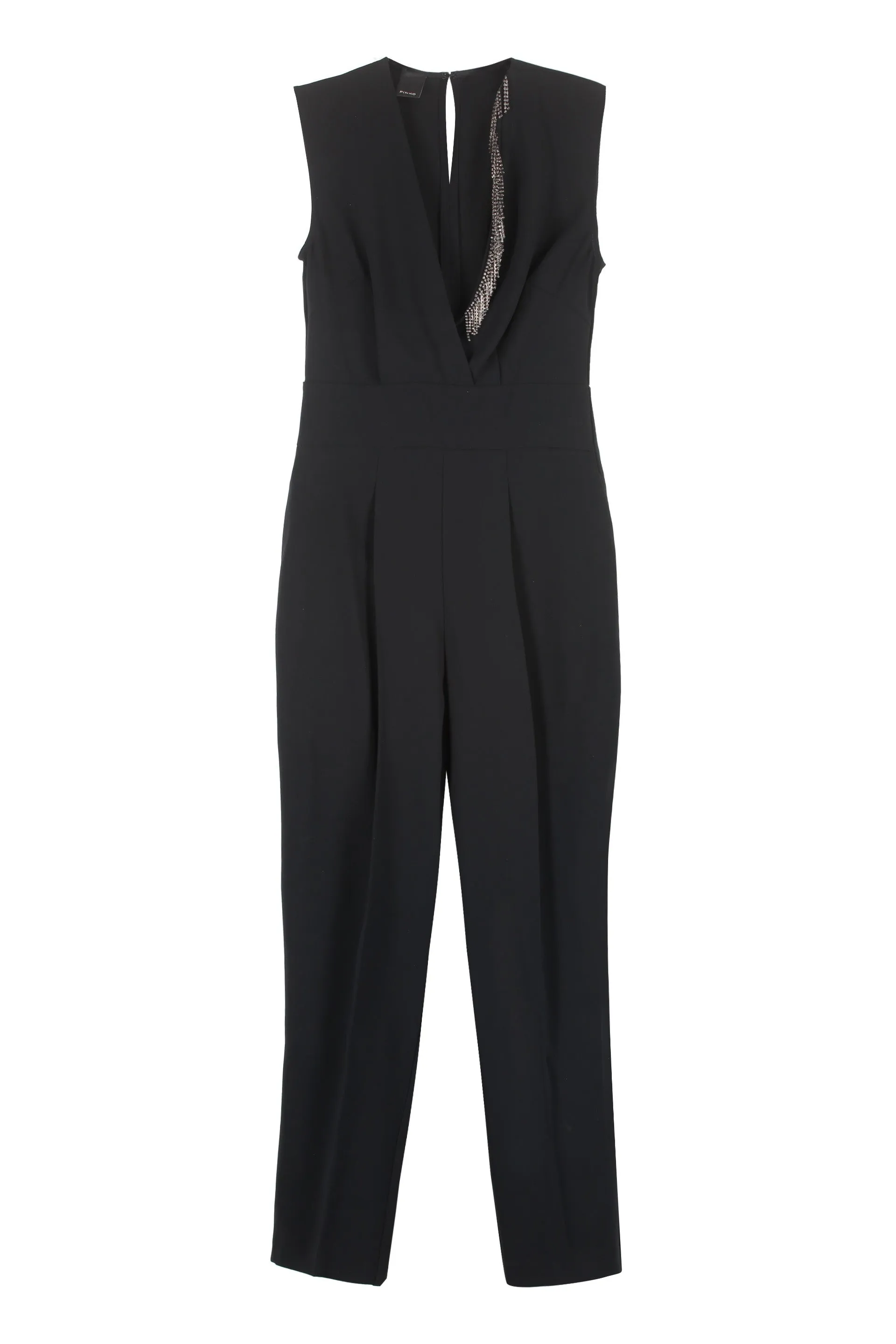 Pinko V-Neck Sleeveless Crepe Jumpsuit