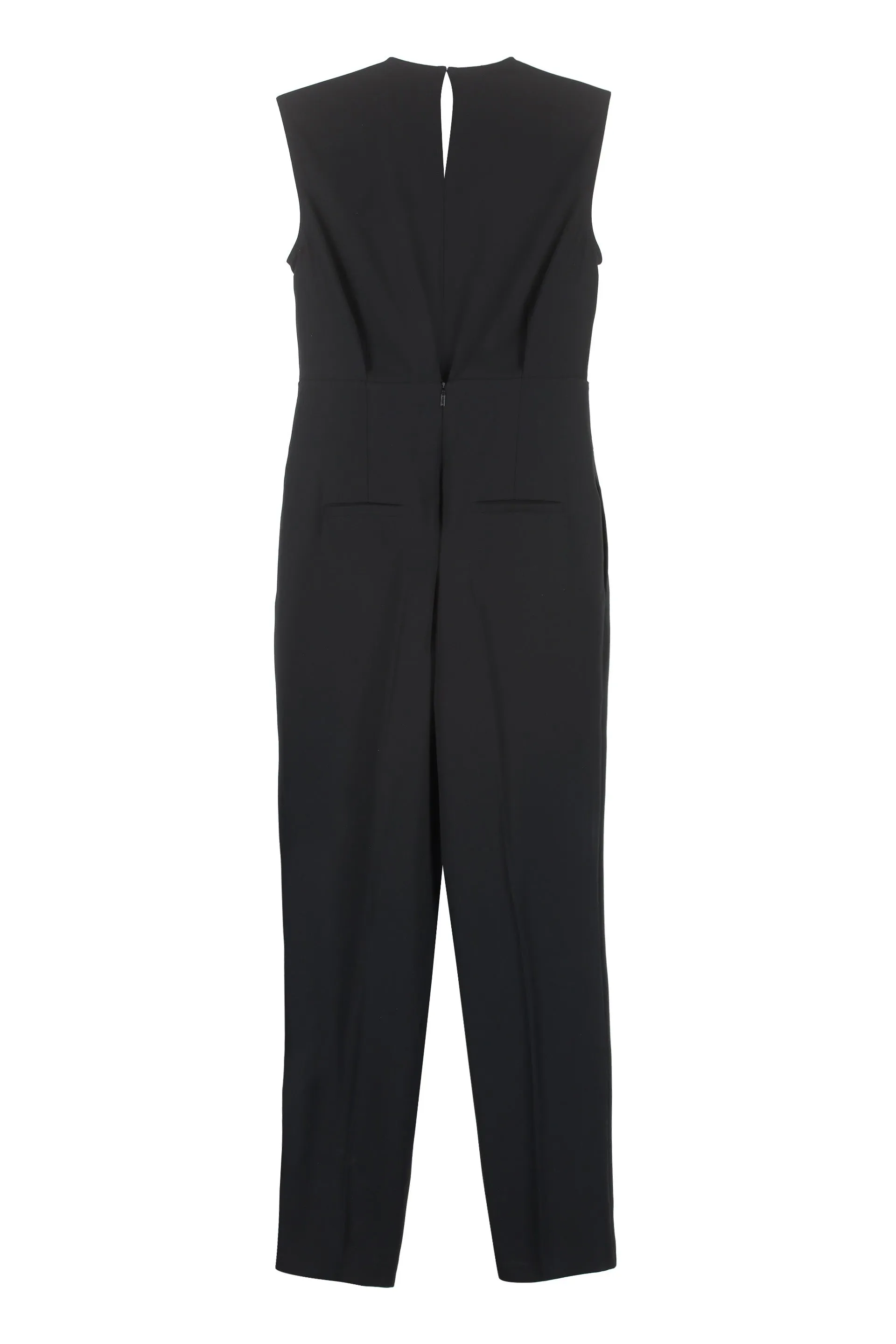 Pinko V-Neck Sleeveless Crepe Jumpsuit