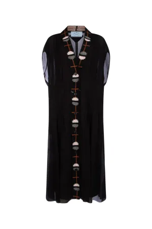Prada Jacquard V-Neck Dress