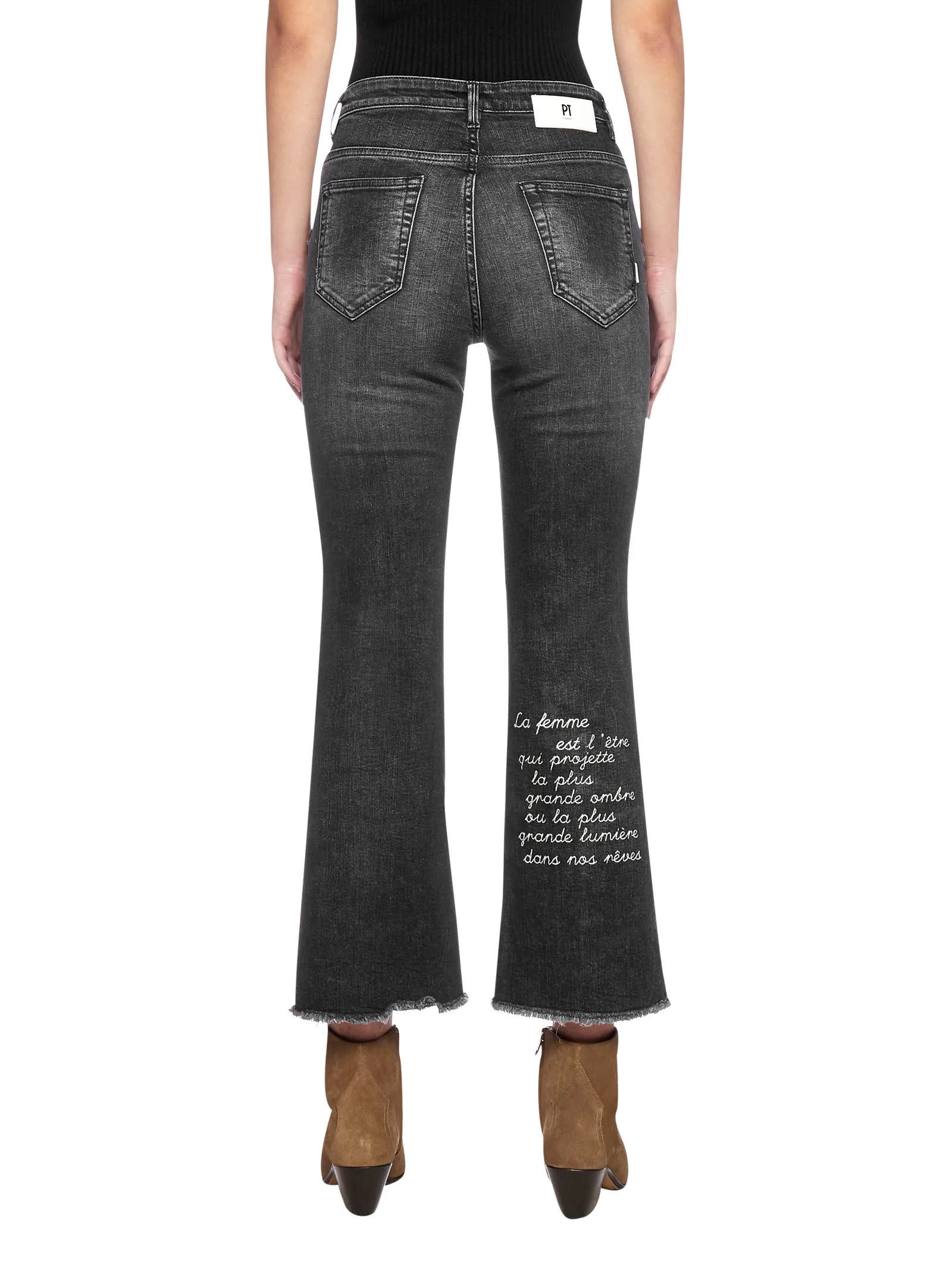 Pt05 Faded-Effect Cropped Jeans