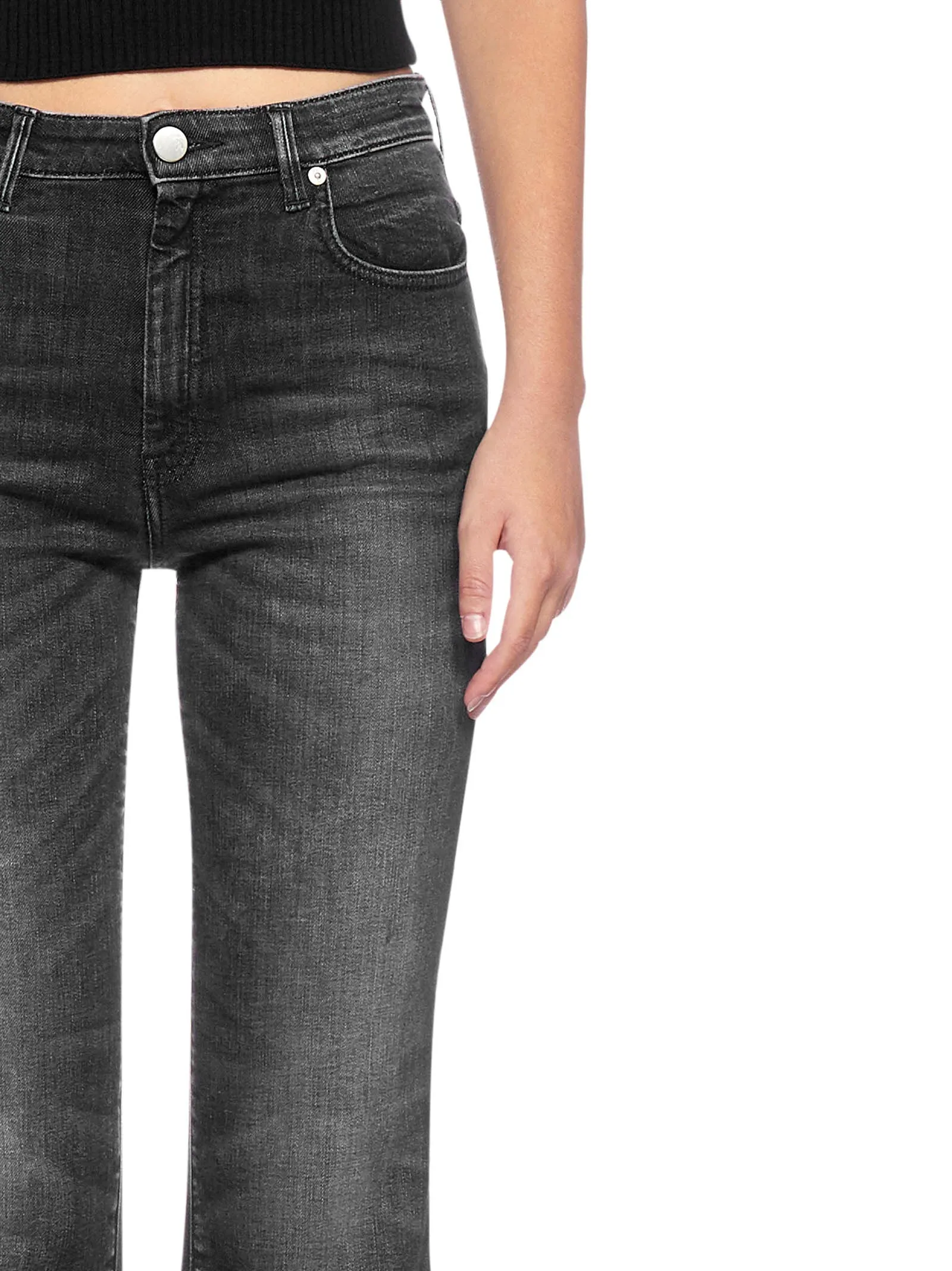 Pt05 Faded-Effect Cropped Jeans
