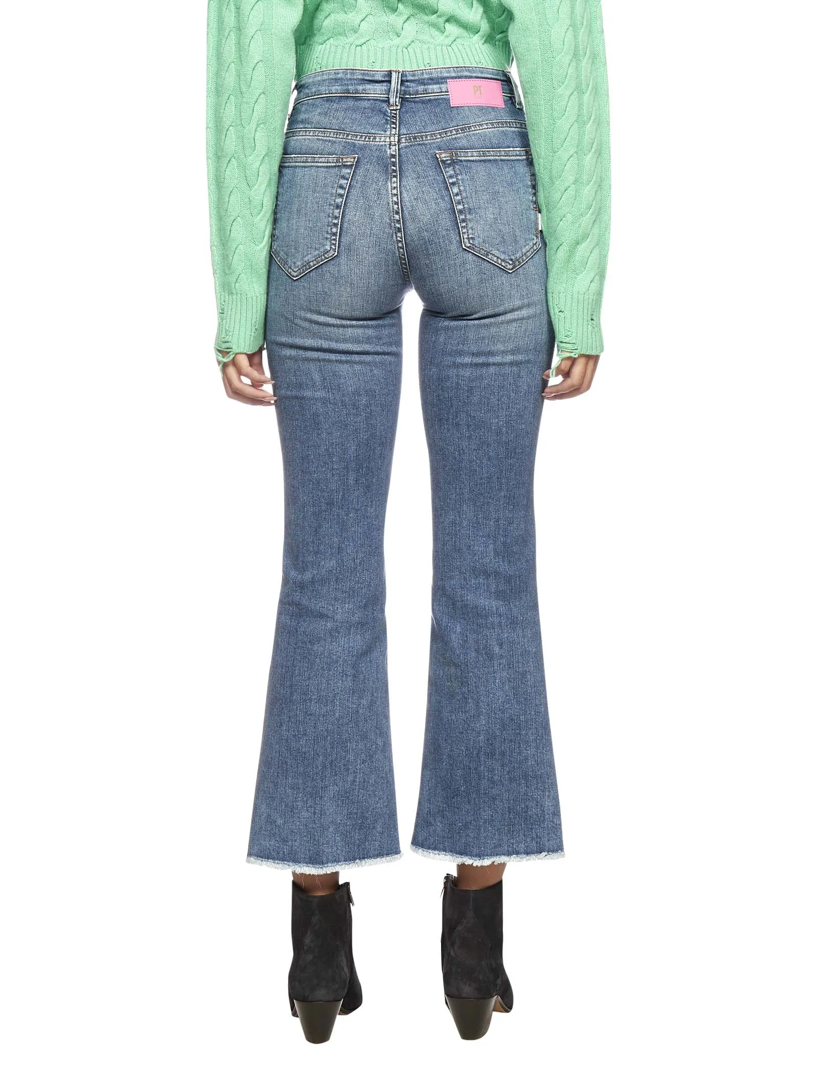 Pt05 High-Waisted Cropped Jeans