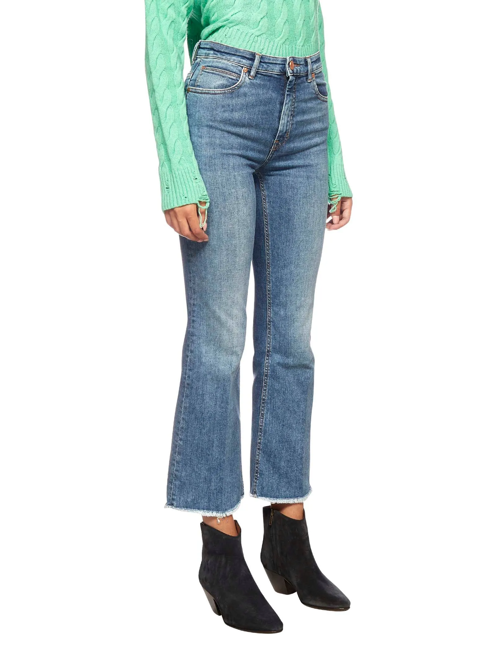 Pt05 High-Waisted Cropped Jeans