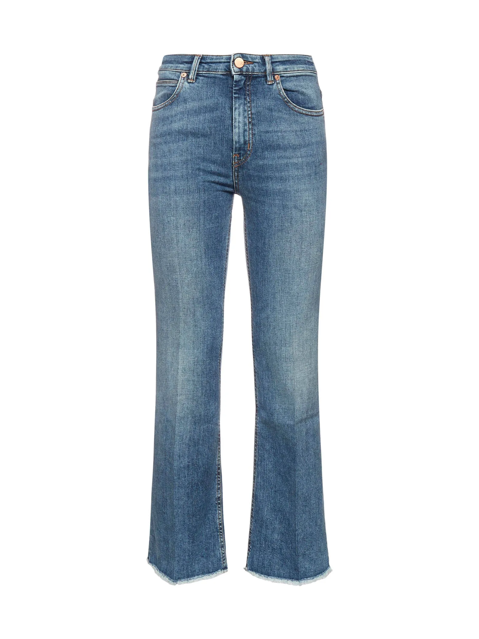 Pt05 High-Waisted Cropped Jeans