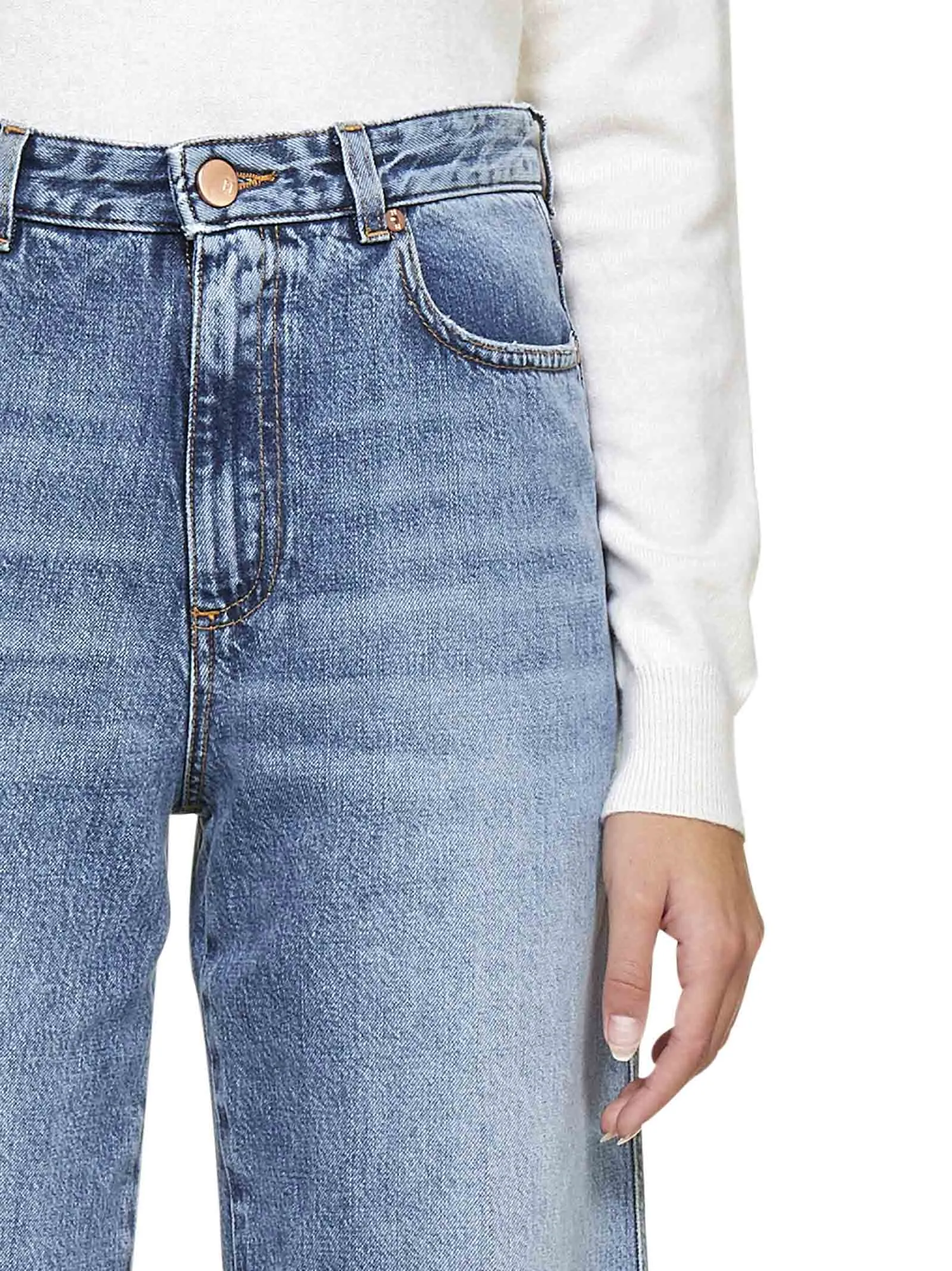 Pt05 Wide-Leg Cropped Jeans