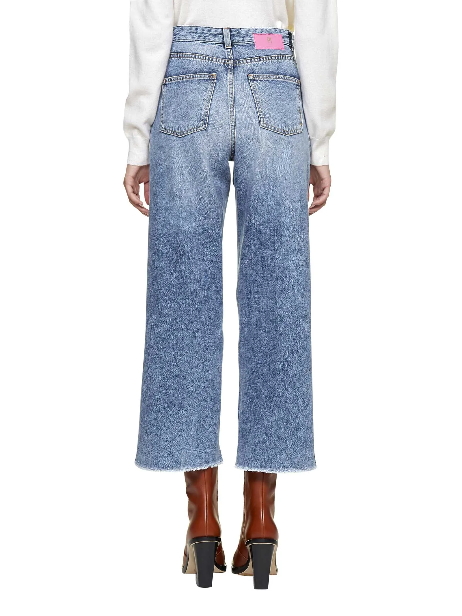 Pt05 Wide-Leg Cropped Jeans