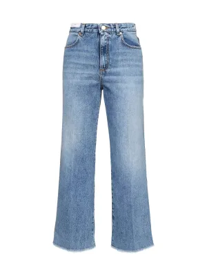 Pt05 Wide-Leg Cropped Jeans