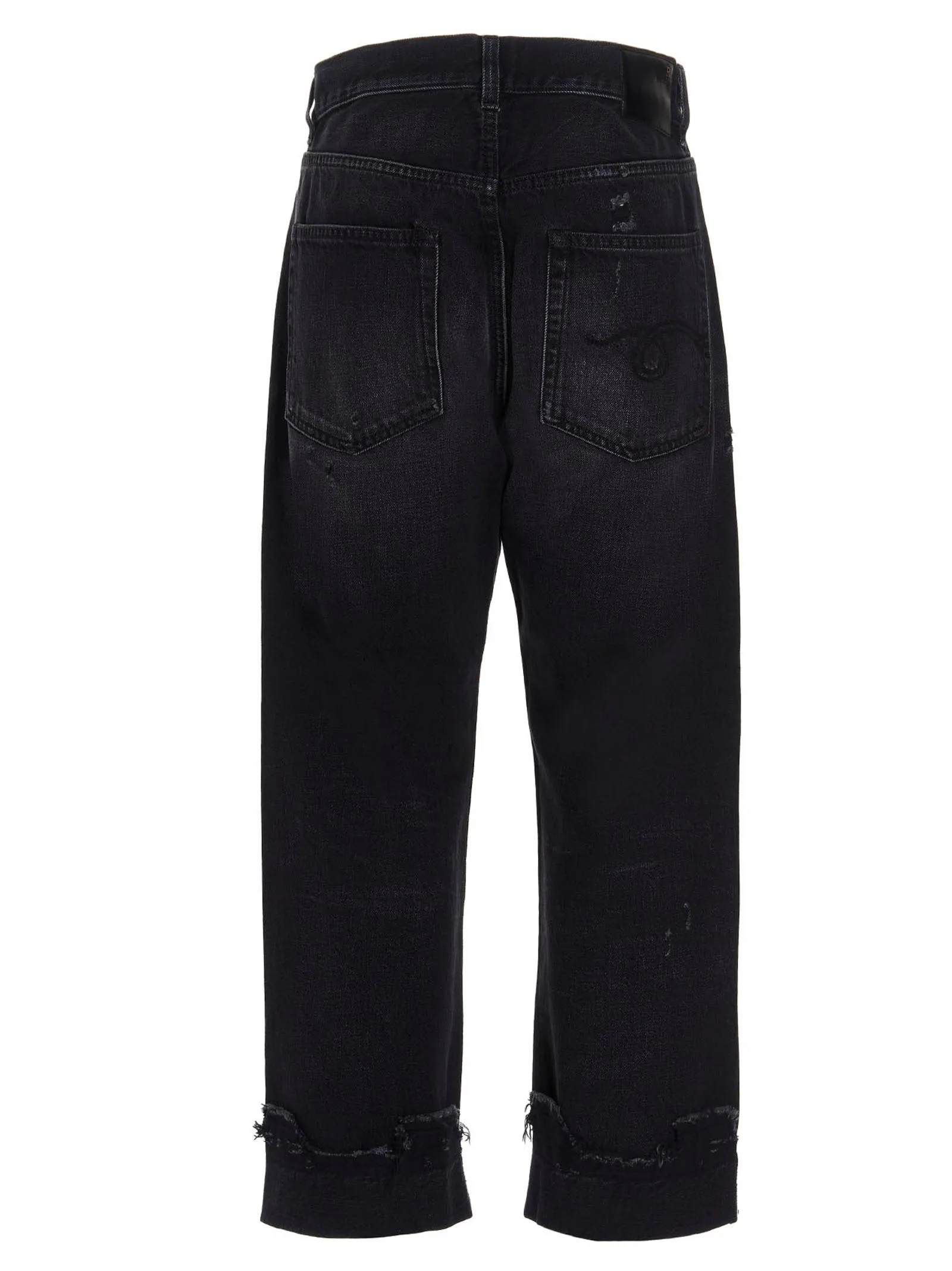 R13 Cropped Boyfriend Jeans