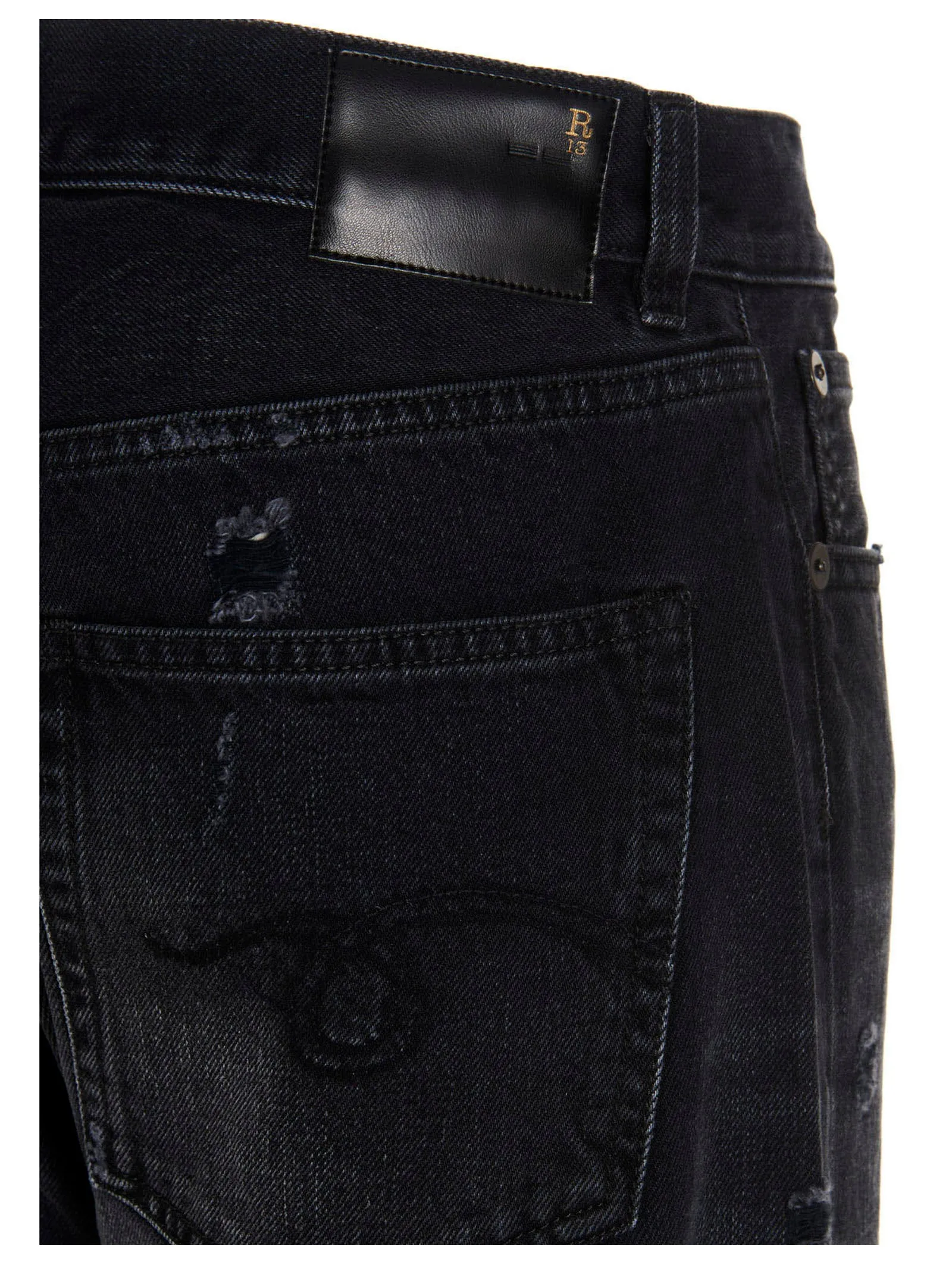 R13 Cropped Boyfriend Jeans