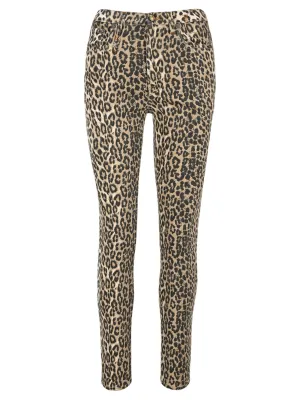 R13 Leopard Printed Slim Fit Jeans
