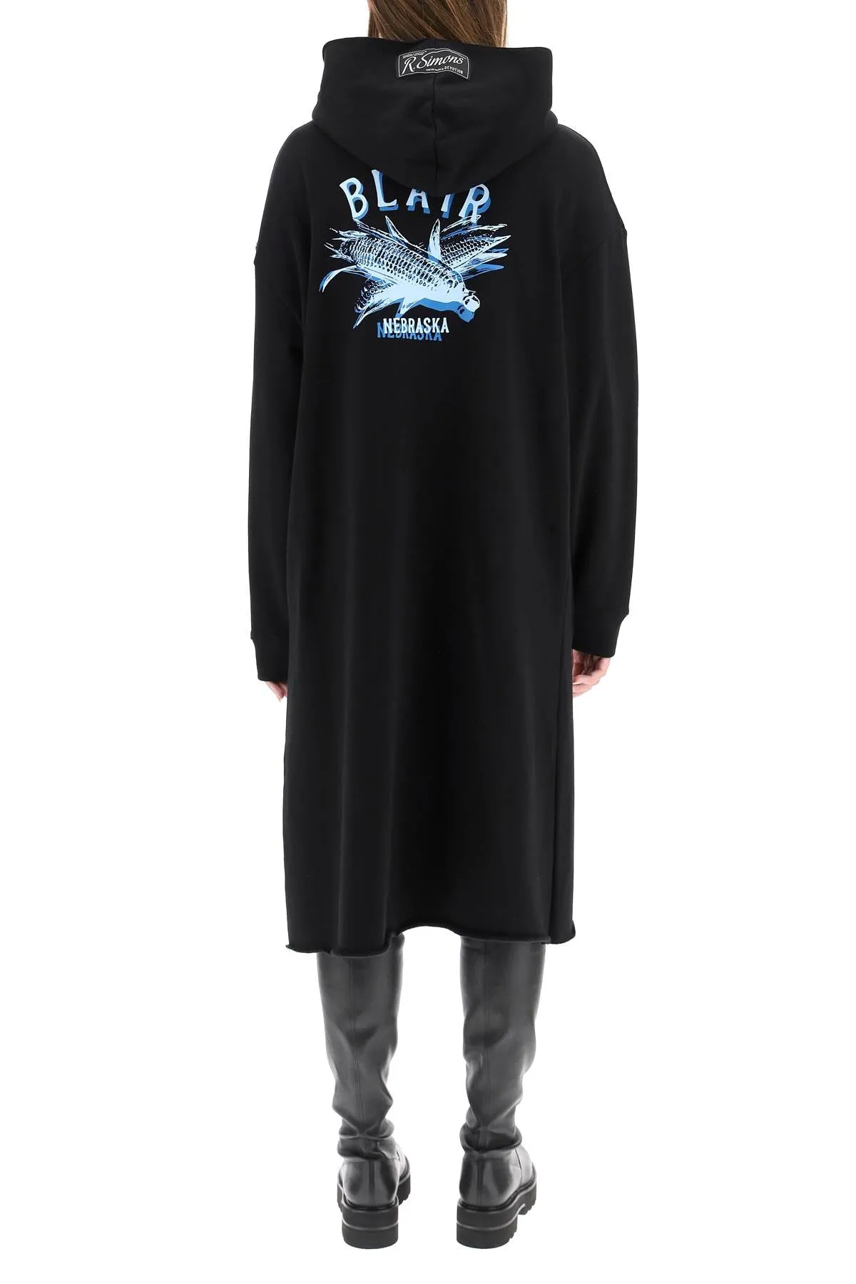 Raf Simons Drawstring Hooded Midi Coat