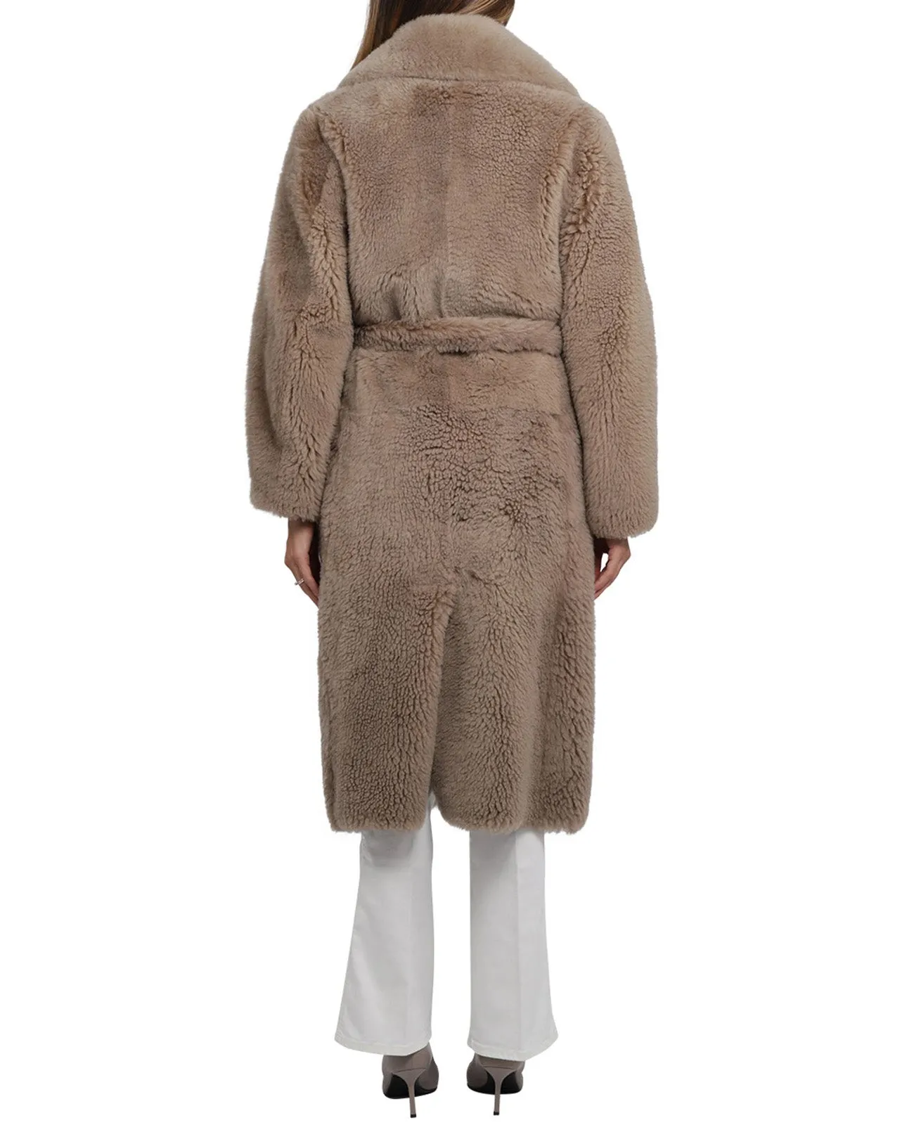 Ralph Lauren Belted Shearling Coat