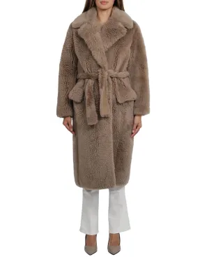 Ralph Lauren Belted Shearling Coat