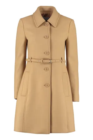 REDValentino Belted Single-Breasted Coat